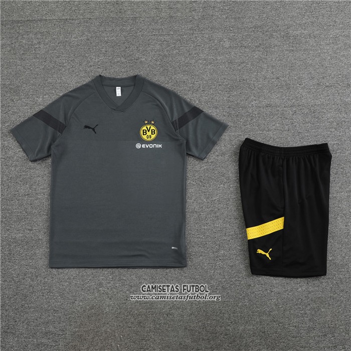 Chandal del Borussia Dortmund Manga Corta 2022/2023 Gris - Pantalon Corto